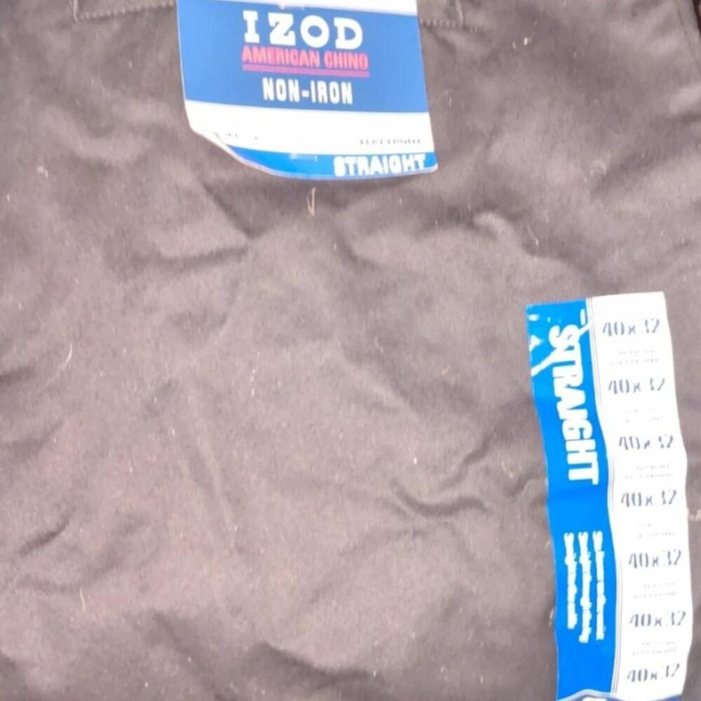 Izod Men's Black and Brown Trousers